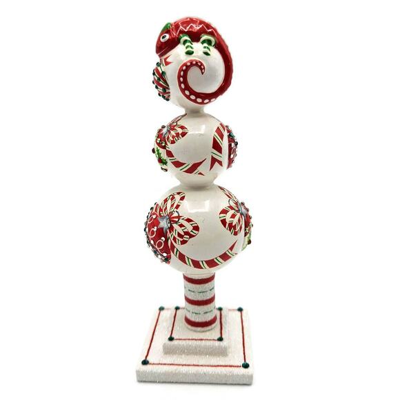 Patricia Breen Miniature Chameleon Finial Ornaments Red Christmas Tree Topper - Picture 1 of 9